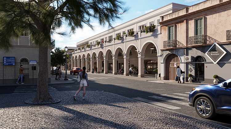 Simulazione 3d di ipotesi di riqualificazione urbana