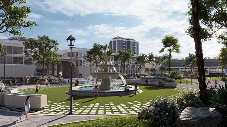 Simulazione 3d di ipotesi di riqualificazione urbana