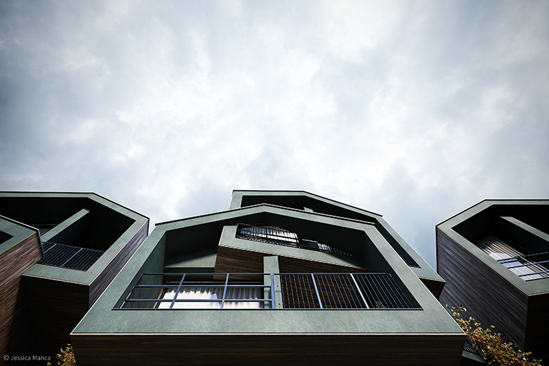 Render fotorealistico delle Floris Green Suite in un dettaglio ravvicinato