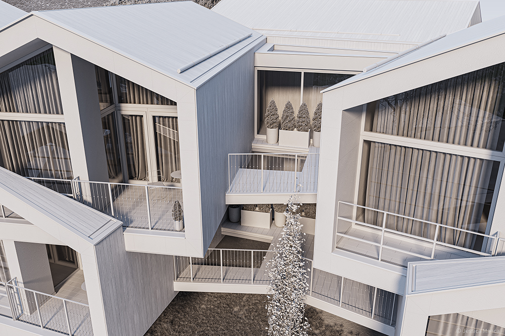 Fasi di lavoro della modellazione delle Green Suite