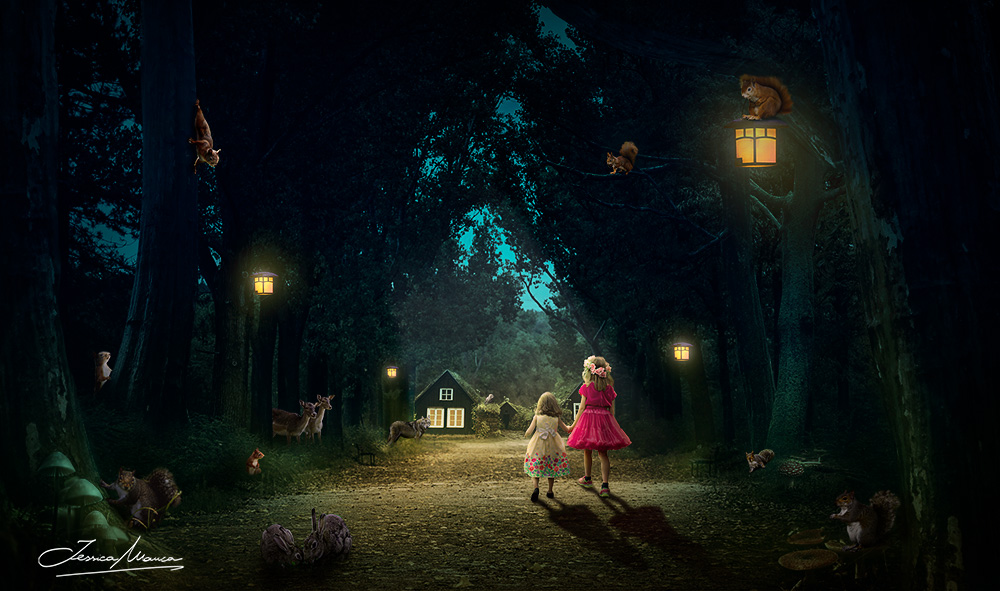 Elaborazione fotografica di un paesaggio immaginario