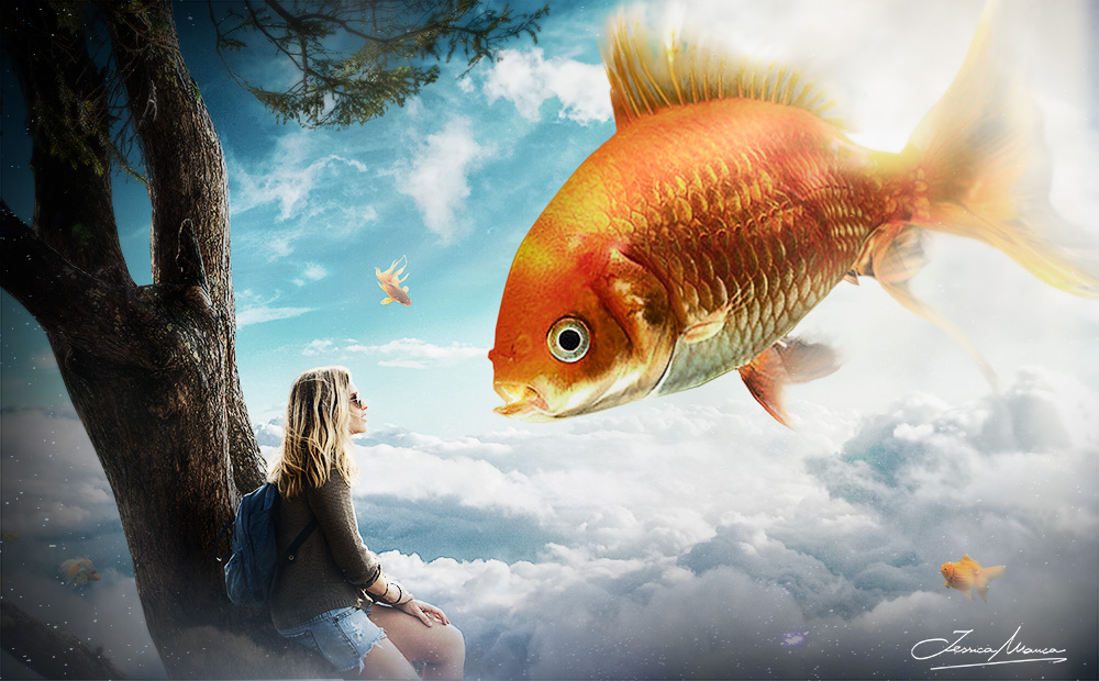 Elaborazione fotografica di una scena surreale