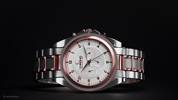 Modellazione 3d di un orologio e rendering still life