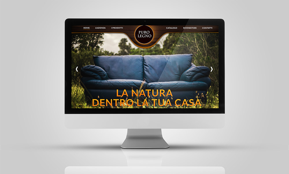 Grafica per sito web di arredamenti in legno